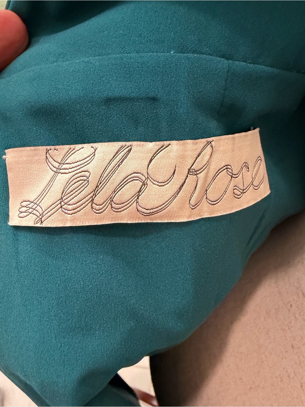 Lela Rose - Teal Sleeveless V-Neck Sheath Dress - 12 - Picture 8 of 10